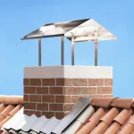 Hood pentru coș de fum Argintiu 60 x 60 x 38 cm Oţel inoxidabil GartenMobel Dekor