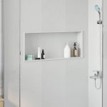 Nisă de Duș Alb 75 x 30 x 9.5 cm Oţel inoxidabil GartenMobel Dekor