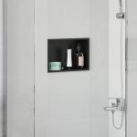 Nisă de Duș Negru 30 x 20 x 9.5 cm Oţel inoxidabil GartenMobel Dekor