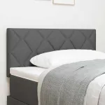 Tăblie din Țesătură Geometric Manual Gri închis 90 cm țesătură GartenMobel Dekor