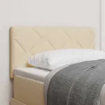 Tăblie din Țesătură Geometric cu headboard Crem 80 cm țesătură GartenMobel Dekor