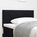 Tăblie din Țesătură Geometric cu headboard Negru 90 cm țesătură GartenMobel Dekor