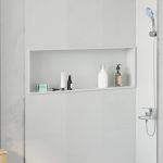 Nisă de Duș Alb 90 x 30 x 9.5 cm Oţel inoxidabil GartenMobel Dekor