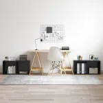 Cabinet TV 4 pcs Negru 37 x 35 x 37 cm Lemn compozit GartenMobel Dekor