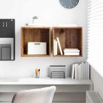 Dulap de perete 2 pcs Lemn vechi 37 x 37 x 37 cm Lemn compozit GartenMobel Dekor