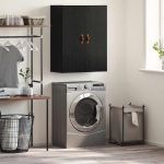 Dulap montat pe perete Negru 69.5 x 34 x 90 cm Lemn compozit GartenMobel Dekor