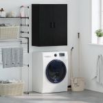 Dulap montat pe perete Negru 69.5 x 34 x 90 cm Lemn compozit GartenMobel Dekor