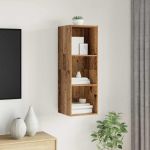 Dulap pentru TV Montat pe Perete Lemn vechi 37 x 37 x 107 cm GartenMobel Dekor