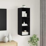 Dulap pentru TV Montat pe Perete Stejar negru 37 x 37 x 107 cm GartenMobel Dekor