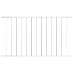 Panou de gard din oțel vopsit în câmp electrostatic, 1,7x1 m, alb GartenMobel Dekor