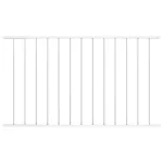 Panou de gard din oțel vopsit în câmp electrostatic, 1,7x1 m, alb GartenMobel Dekor