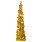Brad de Crăciun artificial tip pop-up, auriu, 150 cm, PET GartenMobel Dekor
