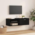 Cabinet TV cu sertar Negru 100.5 x 39 x 30 cm Lemn compozit GartenMobel Dekor