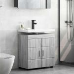 Cabinet pentru chiuvetă de baie sonoma gri 60 x 34 x 63 cm GartenMobel Dekor