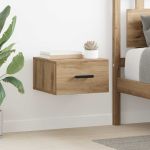 Dulap de noapte stejar artizanal 35 x 35 x 20 cm Lemn compozit GartenMobel Dekor