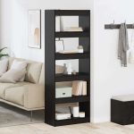 Dulap pentru cărți Stejar negru 60 x 30 x 166 cm Lemn compozit GartenMobel Dekor