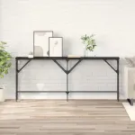 Masă de consolă Stejar negru 180 x 29 x 75 cm Lemn compozit GartenMobel Dekor
