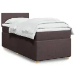 Pat box spring cu saltea, maro închis, 80x200 cm, textil GartenMobel Dekor