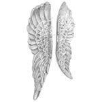 Sculptură cu Aripi Argintiu 31 x 5 x 91 cm Aluminiu GartenMobel Dekor