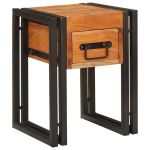 Măsuță laterală 30 x 30 x 40 cm Lemn solid de acacia și metal GartenMobel Dekor