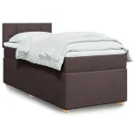 Pat box spring cu saltea, maro închis, 80x200 cm, textil GartenMobel Dekor