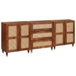 Set de bufet 3 pcs Maro 180 x 33 x 75 cm Lemn masiv de mango GartenMobel Dekor