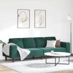 Set de canapea Verde închis Catifea GartenMobel Dekor