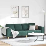 Set de canapea Verde închis țesătură GartenMobel Dekor