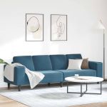 Set de canapea albastru Catifea GartenMobel Dekor