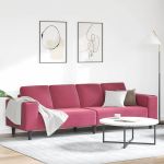 Set de canapea bordo Catifea GartenMobel Dekor