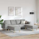 Set de canapea 3 pcs Gri de nor țesătură GartenMobel Dekor
