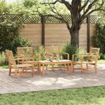 Set de canapele pentru grădină 5 pcs natural Lemn masiv de tec GartenMobel Dekor
