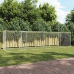 Cușcă pentru câine Argintiu 800 x 200 x 256 cm Oțel Galvanizat GartenMobel Dekor