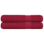 Prosoape 2 buc Bordeaux 100x200 cm 360 g/m² 100% bumbac GartenMobel Dekor