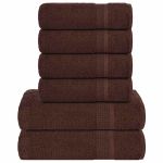 Set prosoape 6 piese maro 360 g/m² 100% bumbac GartenMobel Dekor