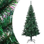 Brad de Crăciun artificial cu vârfuri irizate verde 150 cm PVC GartenMobel Dekor