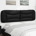 Pernă pentru tăblie pat, negru, 183 cm, piele artificială GartenMobel Dekor