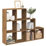 Bibliotecă/separator 3 niveluri stejar 137,5x29x103,5 cm lemn GartenMobel Dekor