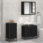 Bufet cu sertar Stejar negru 35.5 x 35 x 76 cm Lemn compozit GartenMobel Dekor