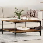 Masă de cafea Lemn vechi 80 x 80 x 40 cm Lemn compozit GartenMobel Dekor