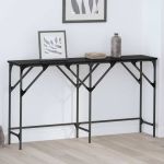 Masă de consolă Stejar negru 140 x 29 x 75 cm Lemn compozit GartenMobel Dekor