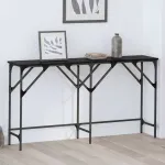 Masă de consolă Stejar negru 140 x 29 x 75 cm Lemn compozit GartenMobel Dekor