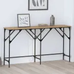 Masă de consolă stejar artizanal 140 x 29 x 75 cm Lemn compozit GartenMobel Dekor