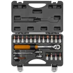 Cheie dinamometrica reversibila 1/4", 5-25Nm cu set biti NEO TOOLS 08-821 HardWork ToolsRange
