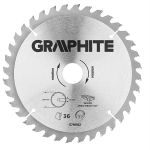 Panza ferastrau circular 36 dinti varfuri HM 205x30mm GRAPHITE 57H682 HardWork ToolsRange