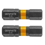 Set biti de impact HEX6X25mm 1/4" 2buc. GRAPHITE 56H509 HardWork ToolsRange