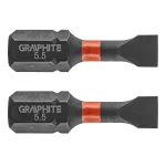Set biti de impact SL5.5X25mm 1/4" 2buc. GRAPHITE 56H510 HardWork ToolsRange
