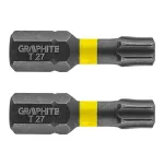 Set biti de impact TX27X25mm 1/4" 2buc. GRAPHITE 56H515 HardWork ToolsRange