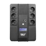 UPS TSY Power, 600VA/360W, LCD, line interactive, 6 x Schuko TSY-D-0K6-LCD SafetyGuard Surveillance