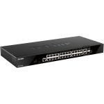 Switch 28 porturi Gigabit 24 PoE 10/100/1000 Base-t D-Link - DGS-1520-28 SafetyGuard Surveillance